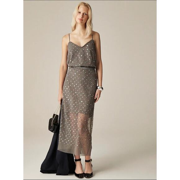 J Crew Collection Gwyneth Layered Sequin Slip Skirt US Womens XS - Picture 1 of 6